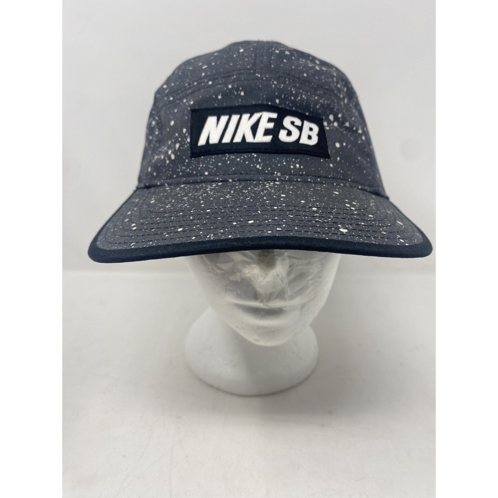 Nike SB Speckle 5 Panel Hat Cap Gray Paint Splatter Adjustable Skateboarding